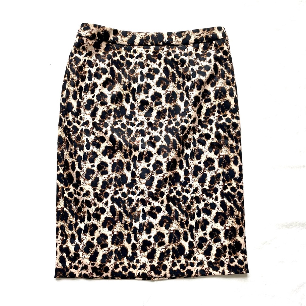 Leopard Print Pencil Skirt Medium Size 6